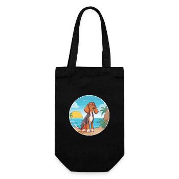 Kanarischer Warren Hund Rasse Cartoon Kawaii Hund - Geschenkbeutel für Flaschen - Schwarz - Vorne