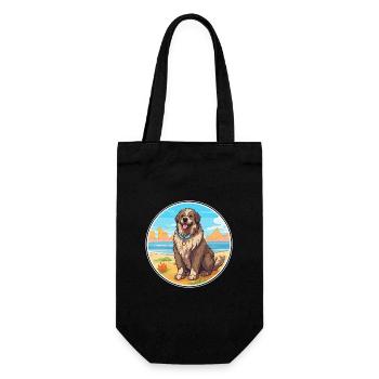 Caucasian Shepherd Dog Breed Cartoon Kawaii Dog - Gift Bag for Bottles - black - Front