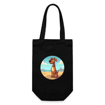 Cimarron Uruguayo Dog Breed Cartoon Kawaii Clipart - Gift Bag for Bottles - black - Front