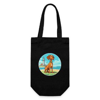 Danois Broholmer chien race Cartoon Kawaii Clipart - Sac à bouteille - noir - Devant