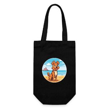 Drentse Patrijshond Race de chien Cartoon Kawaii Chien - Sac à bouteille - noir - Devant