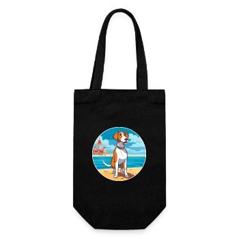 Grand Anglo Francais Dog Breed Cartoon Kawaii Dog - Gift Bag for Bottles - black - Front