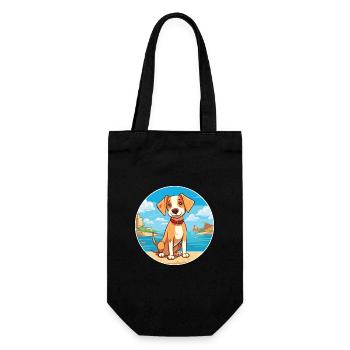 Majorque Ratter chien race Cartoon Kawaii Clipart - Sac à bouteille - noir - Devant
