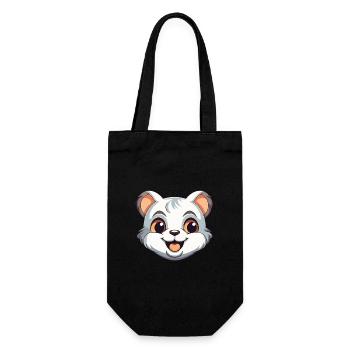 Illustration d’aquarelle de bande dessinée de bébé chat - Sac à bouteille - noir - Devant