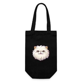 British Longhair Cat Cartoon Watercolor Clipart - Gift Bag for Bottles - black - Front