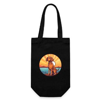 Chien de chasse polonais race Cartoon Kawaii Clipart - Sac à bouteille - noir - Devant