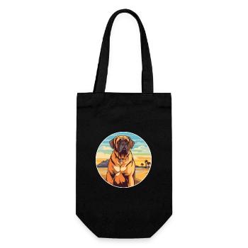 Transmontano Mastiff Race Chien Cartoon Kawaii Chien - Sac à bouteille - noir - Devant