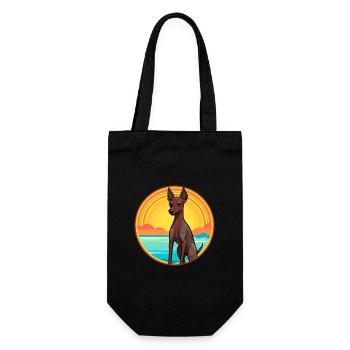 Xoloitzcuintli Dog Breed Cartoon Kawaii Clipart - Gift Bag for Bottles - black - Front