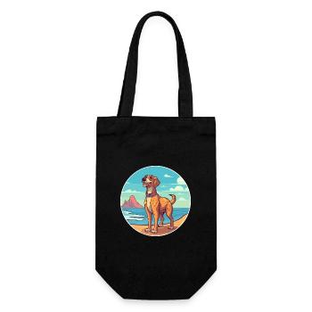 Telomian Hund Rasse Cartoon Kawaii Clipart Hund Haustier - Geschenkbeutel für Flaschen - Schwarz - Vorne
