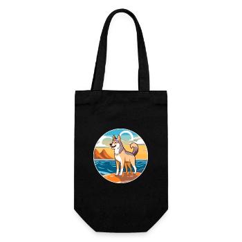Seppala Traîneau SibérienChien Race De Chien Dessin Animé Kawaii - Sac à bouteille - noir - Devant