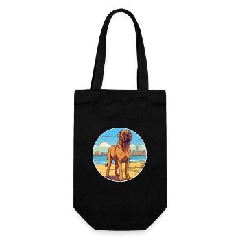 Spanish Mastiff Dog Breed Cartoon Kawaii Clipart - Gift Bag for Bottles - black - Front