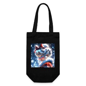 Frohe Weihnachten #4 - Geschenkbeutel für Flaschen - Schwarz - Vorne