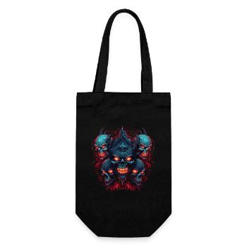 Abstract Devil Satan Skeleton Demons - Gift Bag for Bottles - black - Front