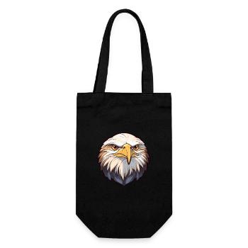 Weißkopfseeadler Bunte Aquarell-Karikatur Kawaii Anim - Geschenkbeutel für Flaschen - Schwarz - Vorne