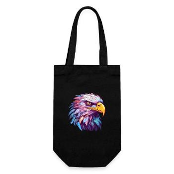 Adler Buntes Aquarell Cartoon Kawaii Tier - Geschenkbeutel für Flaschen - Schwarz - Vorne