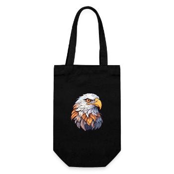 Adler Buntes Aquarell Cartoon Kawaii Tier - Geschenkbeutel für Flaschen - Schwarz - Vorne