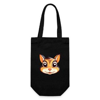 Chipmunk Buntes Aquarell Cartoon Kawaii Tier - Geschenkbeutel für Flaschen - Schwarz - Vorne