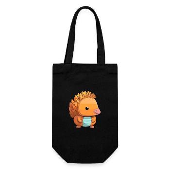 Gürteltier Niedliche Karikatur Kawaii Aquarell Tier Pe - Geschenkbeutel für Flaschen - Schwarz - Vorne