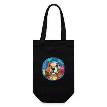 Und täglich grüßt Murmeltier Bunte Karikatur Kawaii An - Geschenkbeutel für Flaschen - Schwarz - Vorne