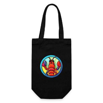 Craw vitrail coloré dessin animé Kawaii Animal - Sac à bouteille - noir - Devant