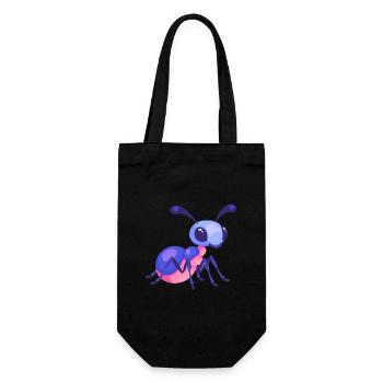 Ant Cute Happy Kawaii Cartoon Clipart Animal - Gift Bag for Bottles - black - Front