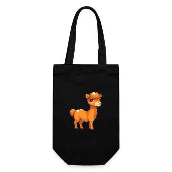 Camel Cute Happy Kawaii Cartoon Clipart Animal - Gift Bag for Bottles - black - Front