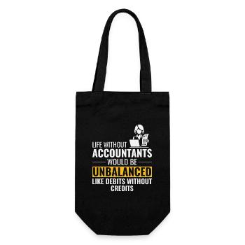 Accountant Accounting Bookkeeping Finance Funny - Gift Bag for Bottles - black - Front