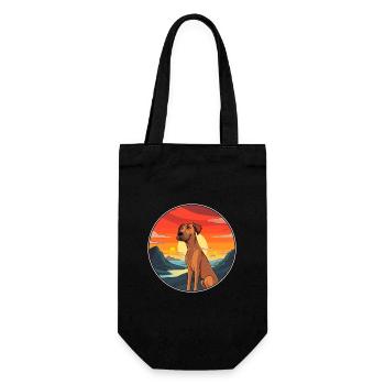 Chien Aquarelle Colorée Dessin Animé Kawaii Animal - Sac à bouteille - noir - Devant