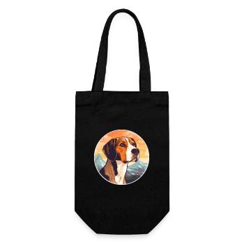 American Foxhound Hunderasse Cartoon Kawaii Waterco - Geschenkbeutel für Flaschen - Schwarz - Vorne