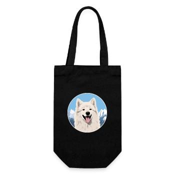 Berger Blanc Suisse Race De Chien Cartoon Kawaii Eau - Sac à bouteille - noir - Devant