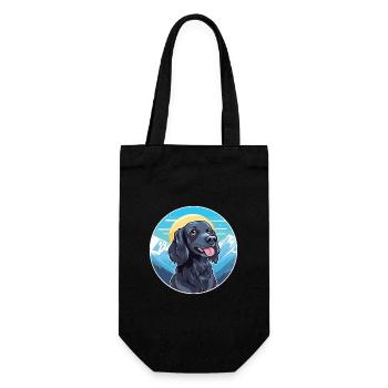 Blue Picardy Spaniel Dog Breed Cartoon Kawaii Wate - Gift Bag for Bottles - black - Front