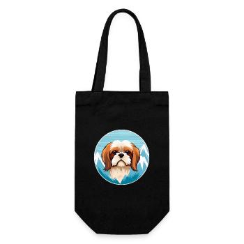 Briquet Griffon Vendéen Chien Race Cartoon Kawaii W - Sac à bouteille - noir - Devant