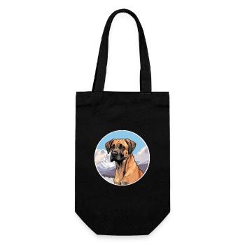 Black Mouth Cur Dog Breed Cartoon Kawaii Watercolo - Gift Bag for Bottles - black - Front