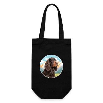 Boykin Épagneul chien race dessin animé Kawaii aquarelle - Sac à bouteille - noir - Devant