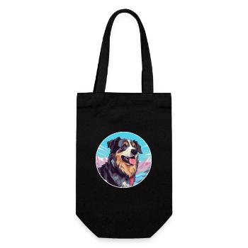 Bucovine Chien de berger race Cartoon Kawaii Waterco - Sac à bouteille - noir - Devant