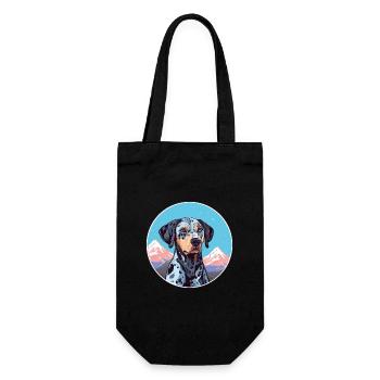 Catahoula léopard chien race dessin animé kawaii waterco - Sac à bouteille - noir - Devant