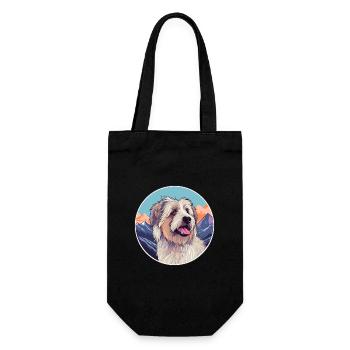 Cao De Castro Laboreiro Dog Breed Cartoon Kawaii W - Gift Bag for Bottles - black - Front