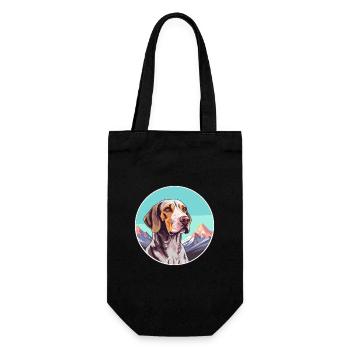 Burgos Pointer chien race dessin animé Kawaii aquarelle - Sac à bouteille - noir - Devant