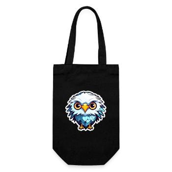 Eagle Bird Drawing - Gift Bag for Bottles - black - Front