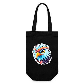 Dessin d’oiseau aigle - Sac à bouteille - noir - Devant