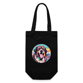Estrela Mountain Dog race Cartoon Kawaii Watercol - Sac à bouteille - noir - Devant
