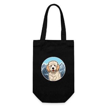 Deutscher Schäferhund Hunderasse Cartoon Kawaii Waterc - Geschenkbeutel für Flaschen - Schwarz - Vorne