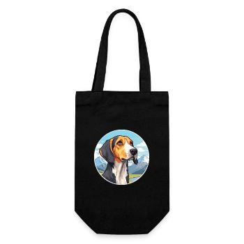 Griechischer Hasenhund Hunderasse Cartoon Kawaii Watercolo - Geschenkbeutel für Flaschen - Schwarz - Vorne