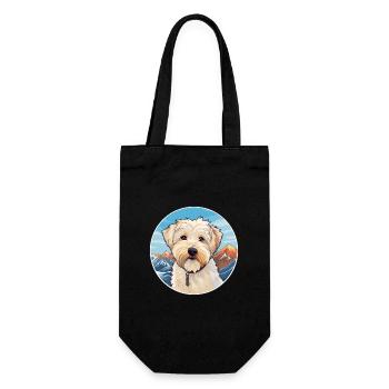 Glen Of Imaal Terrier chien race Cartoon Kawaii Wat - Sac à bouteille - noir - Devant