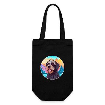 Griffon Nivernais race de chien dessin animé kawaii Waterco - Sac à bouteille - noir - Devant