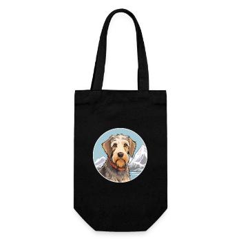 Chien de chasse à poil dur d’Istrie race de chien Cartoon Kawaii - Sac à bouteille - noir - Devant