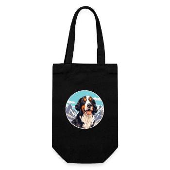 Jamthund Dog Breed Cartoon Kawaii Watercolor - Gift Bag for Bottles - black - Front