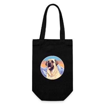 Kangal chien race dessin animé Kawaii aquarelle - Sac à bouteille - noir - Devant