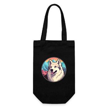 Kyi Leo Hunderasse Cartoon Kawaii Aquarell - Geschenkbeutel für Flaschen - Schwarz - Vorne