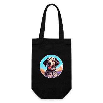 Léopard Cur chien race dessin animé Kawaii aquarelle - Sac à bouteille - noir - Devant